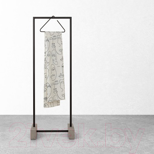 Изображение товара Шторка-занавеска для ванны Sealskin TXT Peva Mind 800146 (180x200, черный/белый)