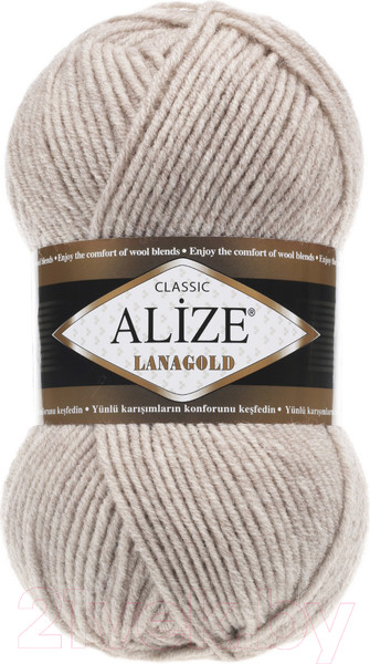 Изображение товара Набор пряжи для вязания Alize Lanagold 49% шерсть, 51% акрил / 585 (240м, пармезан, 5 мотков)