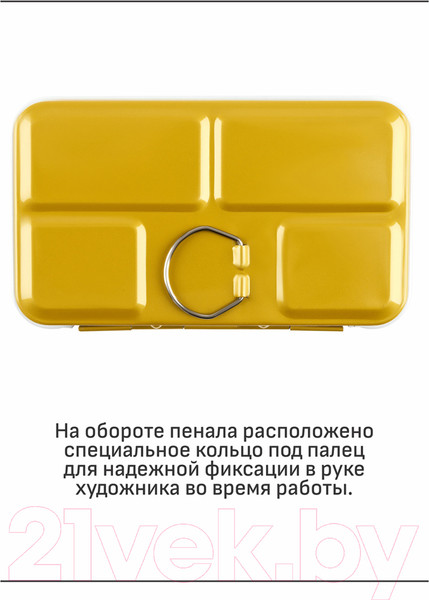 Изображение товара Пенал для акварели ГАММА 12 кювета / 20102102 (золото)