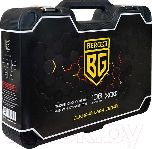 Изображение товара Универсальный набор инструментов BERGER 1/2" -1/4" / BG108-1214 (108 предметов)