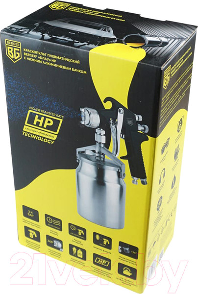 Изображение товара Пневматический краскопульт BERGER Блау HP 1.4 мм / BG1361 (нижний бачок)