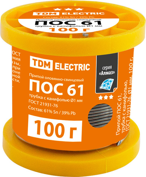 Изображение товара Припой TDM Алмаз ПОС 61 / SQ1025-0304
