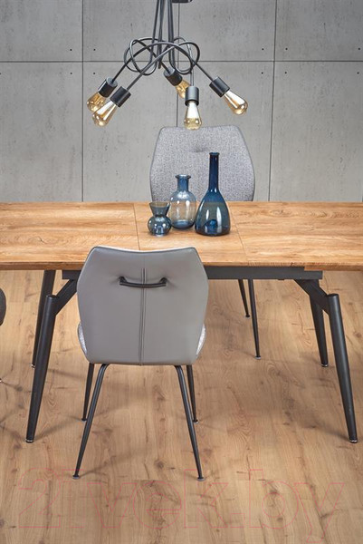 Изображение товара Обеденный стол Halmar Cambell 140-180x80x74 (дуб натуральный/черный)