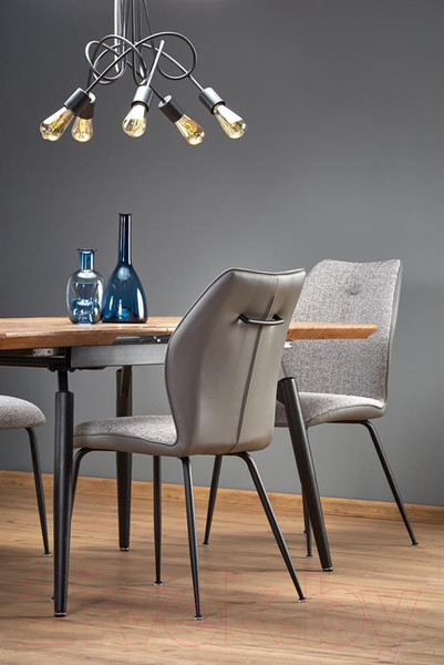 Изображение товара Обеденный стол Halmar Cambell 140-180x80x74 (дуб натуральный/черный)