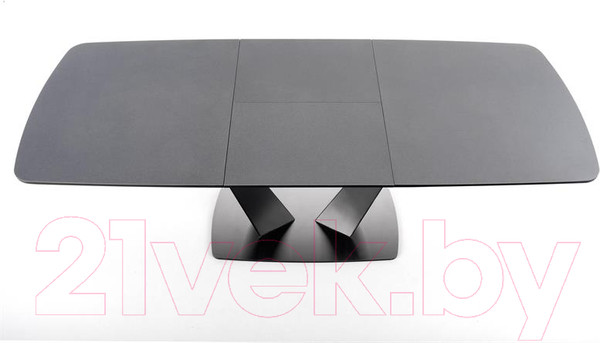 Изображение товара Обеденный стол Halmar Fangor 160-220x90x76 (темно-серый/черный)