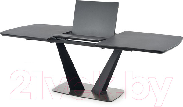 Изображение товара Обеденный стол Halmar Fangor 160-220x90x76 (темно-серый/черный)