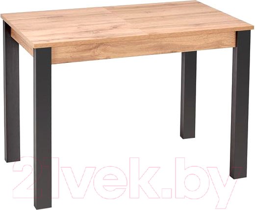 Изображение товара Обеденный стол Halmar Gino 100-138x60x75 (дуб вотан/черный)