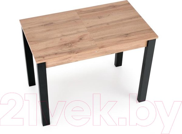 Изображение товара Обеденный стол Halmar Gino 100-138x60x75 (дуб вотан/черный)