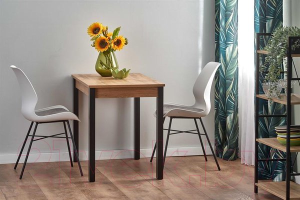 Изображение товара Обеденный стол Halmar Gino 100-138x60x75 (дуб вотан/черный)