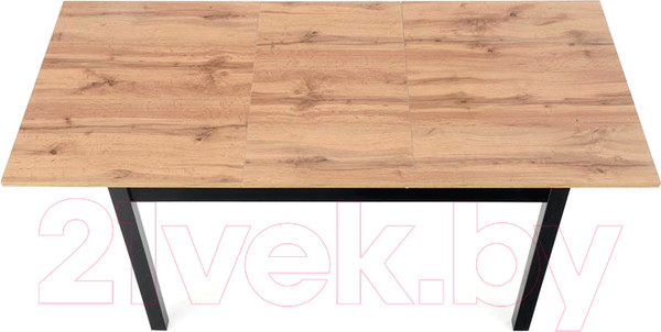 Изображение товара Обеденный стол Halmar Greg 124-168x74x75 (дуб вотан/черный)