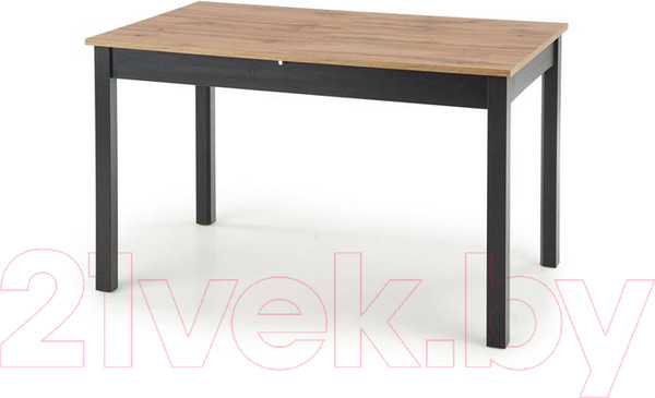 Изображение товара Обеденный стол Halmar Greg 124-168x74x75 (дуб вотан/черный)