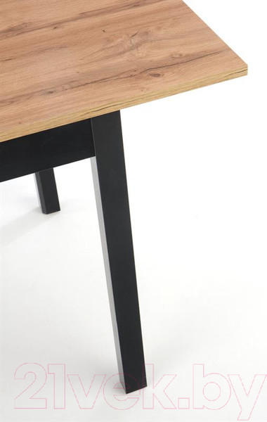 Изображение товара Обеденный стол Halmar Greg 124-168x74x75 (дуб вотан/черный)