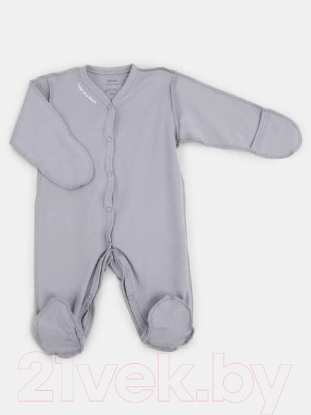 Изображение товара Набор комбинезонов для малышей Rant Hugs And Kisses / 11-74 (2шт, Arctic Grey, р.74)