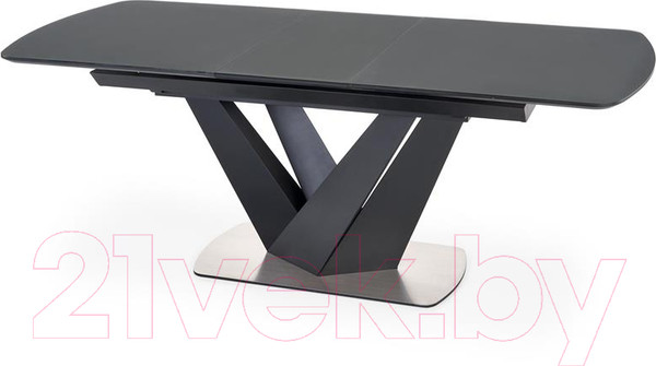 Изображение товара Обеденный стол Halmar Patrizio 160-200x90x77 (темно-серый/черный)