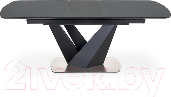 Изображение товара Обеденный стол Halmar Patrizio 160-200x90x77 (темно-серый/черный)