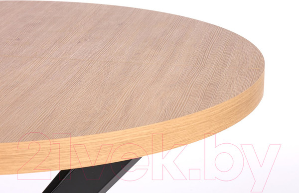 Изображение товара Обеденный стол Halmar Peroni 100-250x100x75 (дуб золото/черный)