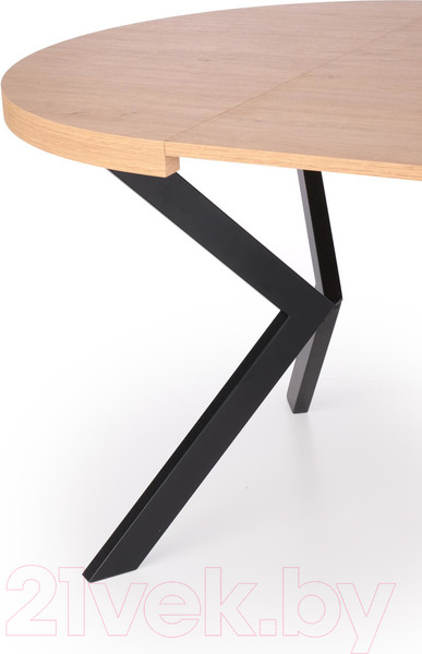 Изображение товара Обеденный стол Halmar Peroni 100-250x100x75 (дуб золото/черный)