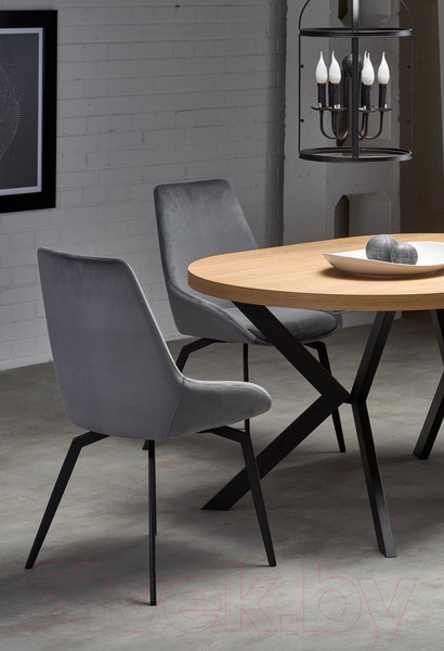 Изображение товара Обеденный стол Halmar Peroni 100-250x100x75 (дуб золото/черный)