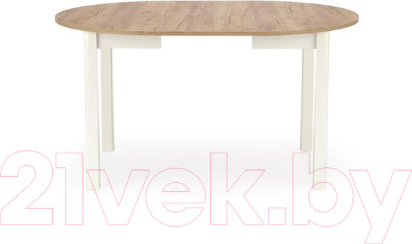 Изображение товара Обеденный стол Halmar Ringo 102-142x102x76 (дуб крафт/белый)