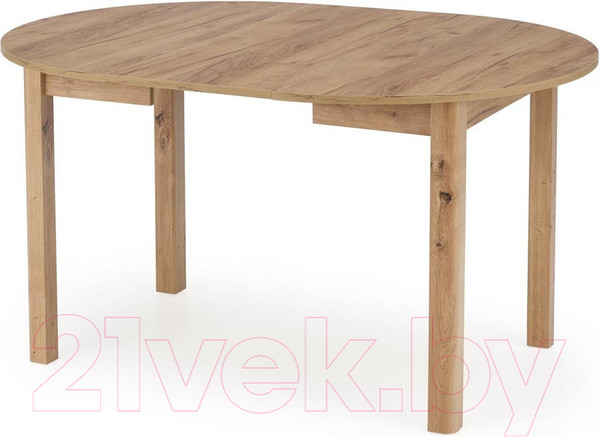 Изображение товара Обеденный стол Halmar Ringo 102-142x102x76 (дуб крафт/дуб крафт)