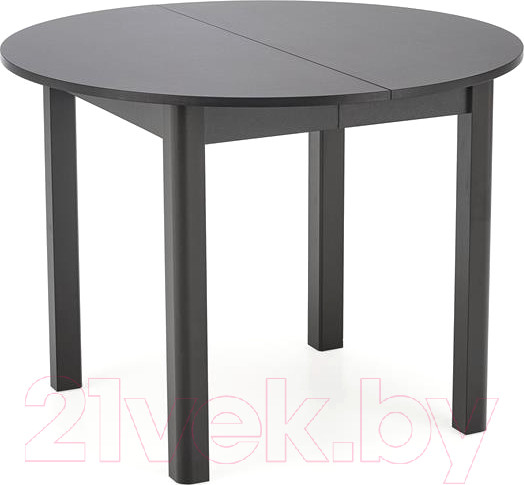 Изображение товара Обеденный стол Halmar Ringo 102-142x102x76 (черный/черный)