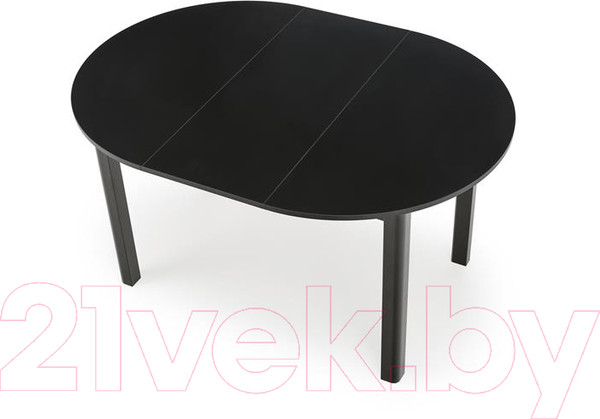 Изображение товара Обеденный стол Halmar Ringo 102-142x102x76 (черный/черный)