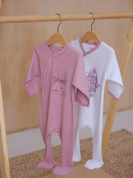 Изображение товара Набор комбинезонов для малышей Rant Big Dream (2шт, Cloud Pink, р.74)