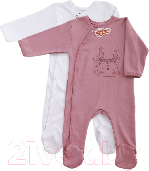 Изображение товара Набор комбинезонов для малышей Rant Big Dream (2шт, Cloud Pink, р.74)