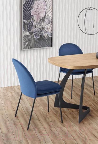 Изображение товара Обеденный стол Halmar Veldon 160-200x90x70 (дуб натуральный/черный)