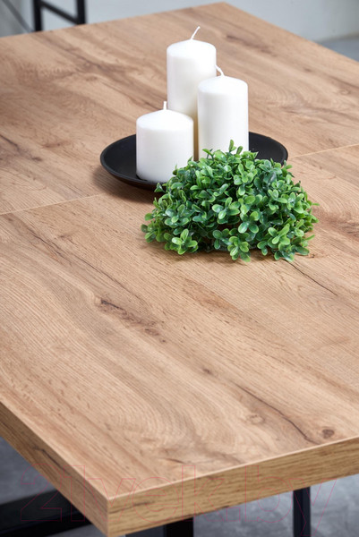 Изображение товара Обеденный стол Halmar Venom 135-185x85x74 (дуб вотан/черный)