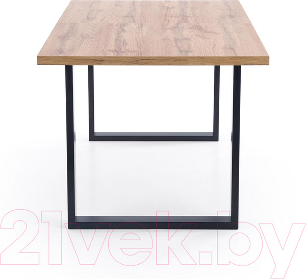 Изображение товара Обеденный стол Halmar Venom 135-185x85x74 (дуб вотан/черный)