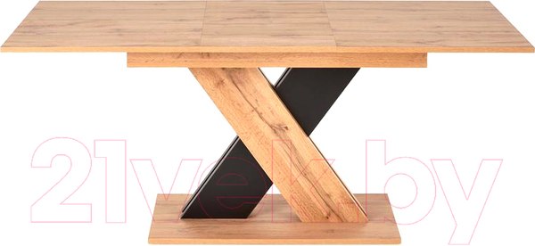 Изображение товара Обеденный стол Halmar Xarelto 130-175x85x76 (дуб вотан/черный)