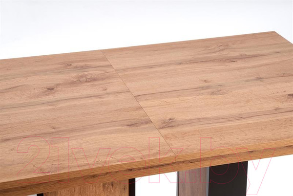 Изображение товара Обеденный стол Halmar Xarelto 130-175x85x76 (дуб вотан/черный)
