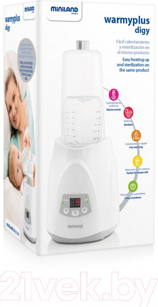 Изображение товара Стерилизатор-подогреватель для бутылочек Miniland Warmyplus Digy / 89205