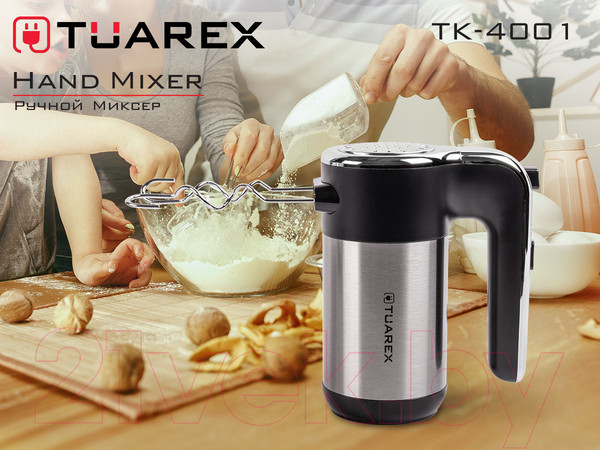 Изображение товара Миксер ручной Tuarex TK-4001 (черный/стальной)
