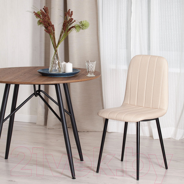 Изображение товара Стул Tetchair ARC ткань/металл (бежевый/черный)