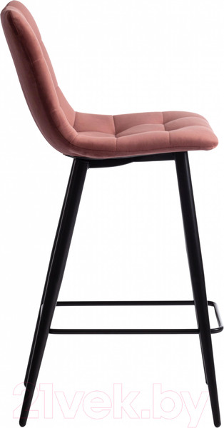 Изображение товара Стул барный Tetchair Chilly 53x44x94 ткань/металл (коралловый Barkhat 15/черный)