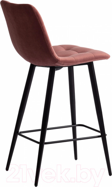 Изображение товара Стул барный Tetchair Chilly 53x44x94 ткань/металл (коралловый Barkhat 15/черный)