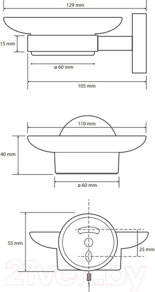 Изображение товара Мыльница Bemeta Brilo 161108042 (золото)