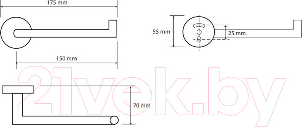 Изображение товара Держатель для туалетной бумаги Bemeta Graphit R 156212032 (графит матовый)