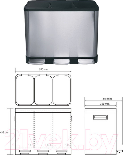 Изображение товара Система сортировки мусора Bemeta Home 104315262