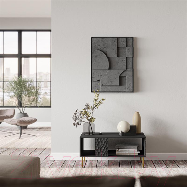 Изображение товара Журнальный столик Halmar Bullet LAW-1 (черный/золото)