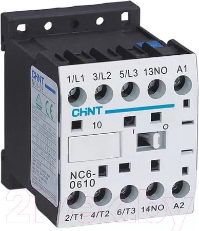 Изображение товара Контактор Chint NC6-0610 6А 230В 1НО 50Гц (R) / 247440