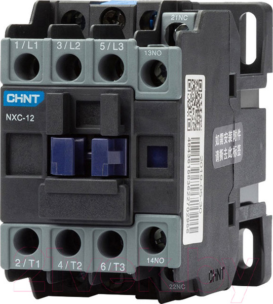 Изображение товара Контактор Chint NXC-12 380АС 1НО+1НЗ 50Гц (R) / 836713