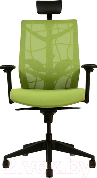 Изображение товара Кресло офисное Chair Meister Nature II 3D с подлокотниками слайдер (черный/ткань зеленый)
