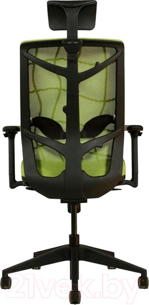 Изображение товара Кресло офисное Chair Meister Nature II 3D с подлокотниками слайдер (черный/ткань зеленый)