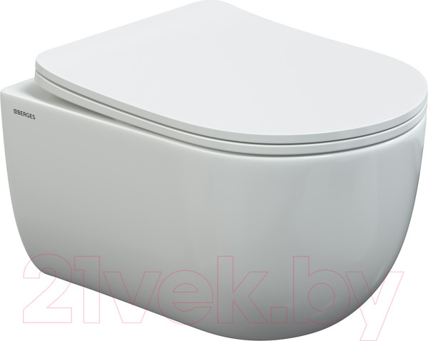 Изображение товара Унитаз подвесной с инсталляцией Berges Atom 043306 (с сиденьем и кнопкой смыва)