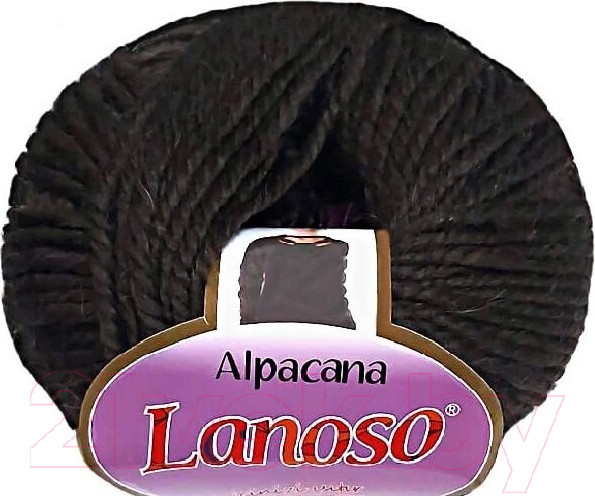 Изображение товара Набор пряжи для вязания Lanoso Alpacana 35% шерсть, 40% акрил, 25% альпака / 3007 (130м, темно-коричневый, 5 мотков)