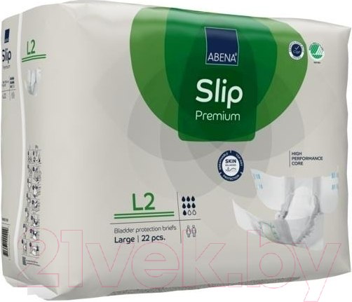 Изображение товара Подгузники для взрослых Abena Slip L2 Premium (22шт)