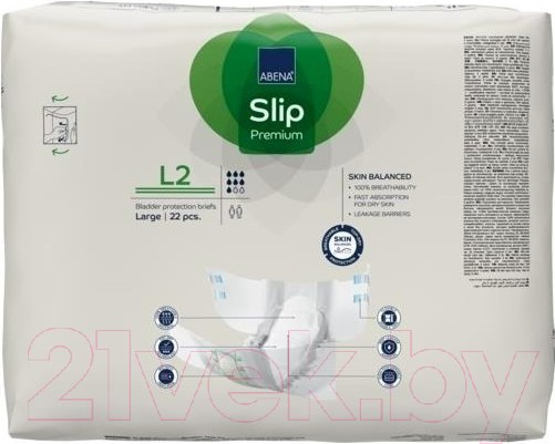 Изображение товара Подгузники для взрослых Abena Slip L2 Premium (22шт)